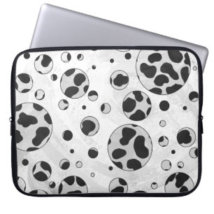 Dalmatiner Polka Dot Black und White Laptopschutzhülle