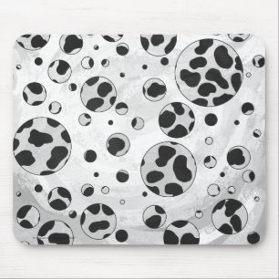 Dalmatiner Polka Dot Black und White Mousepad