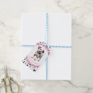 Dalmatiner Print Birthday Schwarz-Weiß-Party Geschenkanhänger