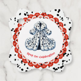 Dalmatiner Print Birthday | Schwarz-Weiß-Party Geschenkanhänger