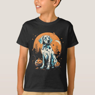 Dalmatiner Pumpkin Halloween Kostümhund Welpen T-Shirt