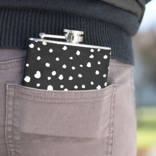 Dalmatiner Punkte, Dalmatiner Spots, Schwarz und W Flachmann