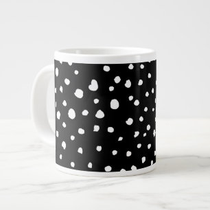 Dalmatiner Punkte, Dalmatiner Spots, Schwarz und W Jumbo-Tasse