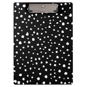 Dalmatiner Punkte, Dalmatiner Spots, Schwarz und W Klemmbrett