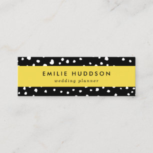 Dalmatiner Punkte, Dalmatiner Spots, Schwarz und W Mini Visitenkarte