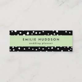 Dalmatiner Punkte, Dalmatiner Spots, Schwarz und W Mini Visitenkarte