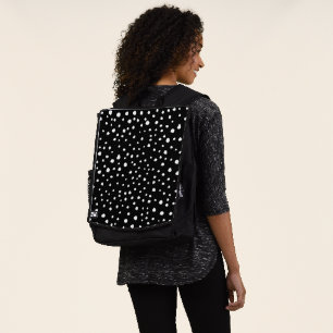 Dalmatiner Punkte, Dalmatiner Spots, Schwarz und W Rucksack