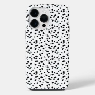 Dalmatiner Punkte Druckmuster Schwarz und Weiß iPhone 14 Pro Max Hülle