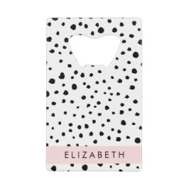 Dalmatiner Punkte, Punkte, schwarz und weiß, Ihr N Geldbeutel Flaschenöffner