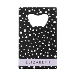 Dalmatiner Punkte, Punkte, schwarz und weiß, Ihr N Geldbeutel Flaschenöffner