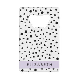 Dalmatiner Punkte, Punkte, schwarz und weiß, Ihr N Geldbeutel Flaschenöffner
