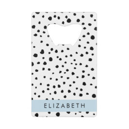 Dalmatiner Punkte, Punkte, schwarz und weiß, Ihr N Geldbeutel Flaschenöffner