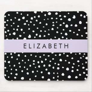 Dalmatiner Punkte, Punkte, schwarz und weiß, Ihr N Mousepad