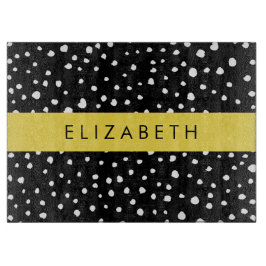 Dalmatiner Punkte, Punkte, schwarz und weiß, Ihr N Schneidebrett