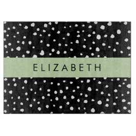 Dalmatiner Punkte, Punkte, schwarz und weiß, Ihr N Schneidebrett