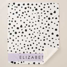 Dalmatiner Punkte, Punkte, schwarz und weiß, Ihr N Sherpadecke