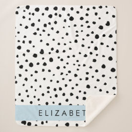 Dalmatiner Punkte, Punkte, schwarz und weiß, Ihr N Sherpadecke
