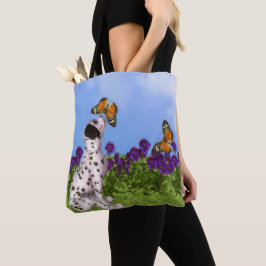Dalmatiner Puppy Butterflies Dog Art Foto Malerei
