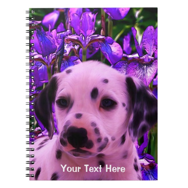 Dalmatiner Puppy Fantasy Dog Art Notebook Notizblock (Vorderseite)