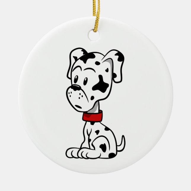 Dalmatiner Puppy Keramik Ornament (Vorne)
