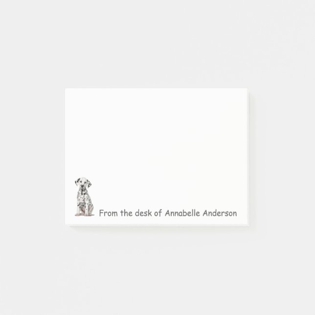 Dalmatiner Realistisch personalisieren Post-it Klebezettel (Vorderseite)