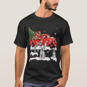 Dalmatiner Reiten Red Truck Frohe Weihnachten Weih T-Shirt