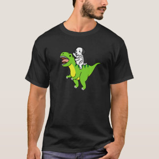 Dalmatiner reitet Rex Dinosaurier Hund   T-Shirt