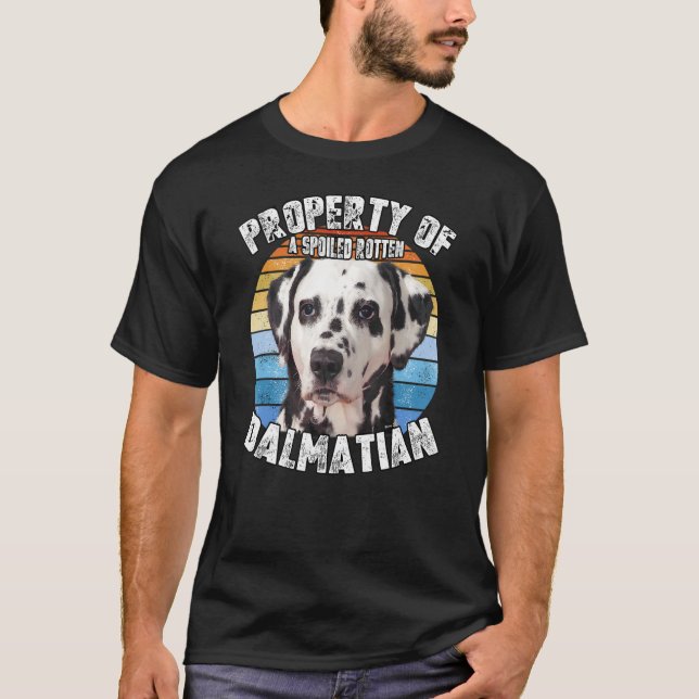 Dalmatiner-Retro-Eigenschaft T-Shirt (Vorderseite)