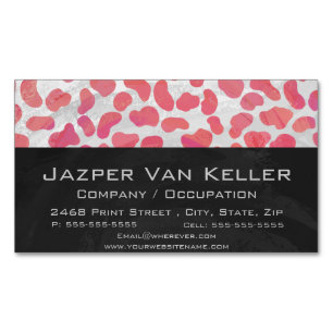 Dalmatiner Rosa und Weiß Magnetische Visitenkarte