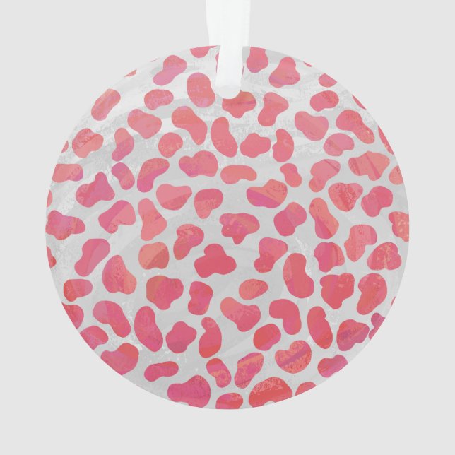 Dalmatiner Rosa und Weiß Ornament (Rückseite)