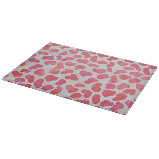 Dalmatiner Rosa und Weiß Schneidebrett (Ecke)