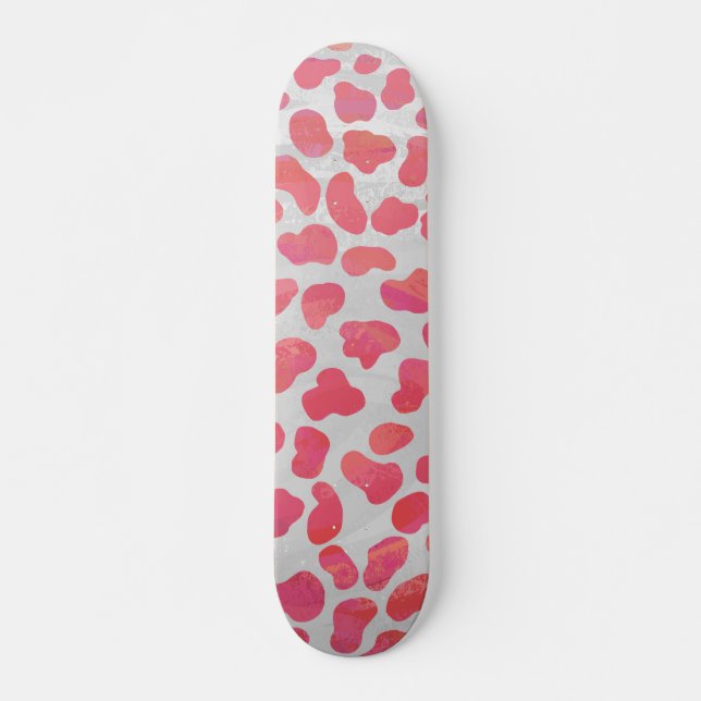 Dalmatiner Rosa und Weiß Skateboard (Vorne)