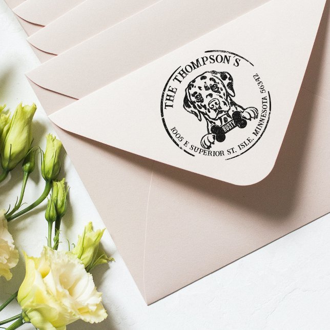 Dalmatiner-Rücksendeadresse Gummistempel (Von Creator hochgeladen)