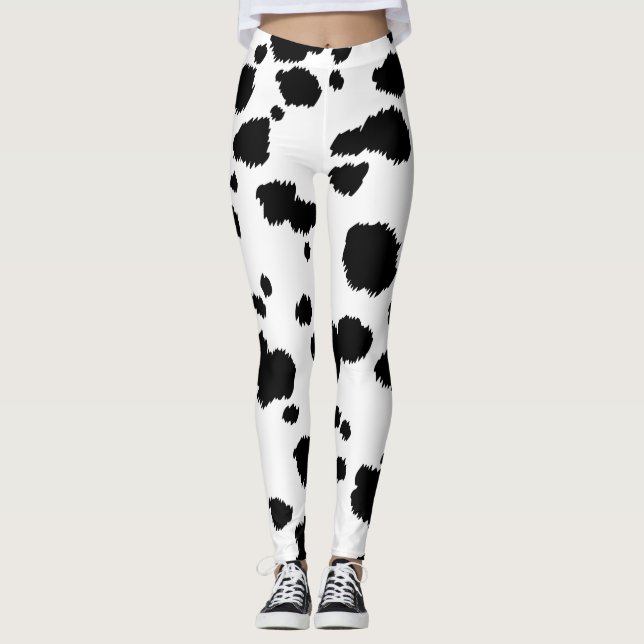 Dalmatiner schlägt Muster-Dog-Dalmatenpunkte Leggings (Vorderseite)