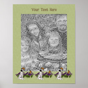 Dalmatiner-Schmetterlinge Rahmen hinzufügen Ihr Fo Poster