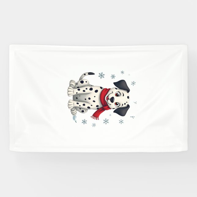 Dalmatiner Schneefreude Banner (Horizontal)