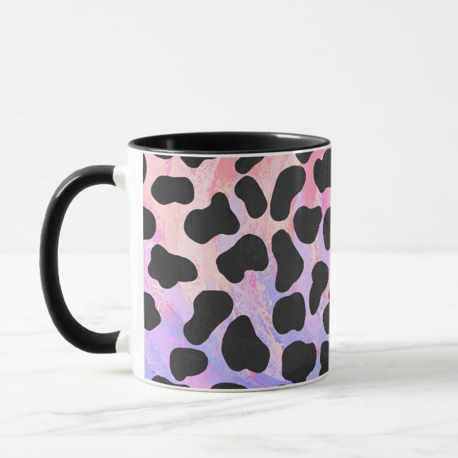 Dalmatiner Schwarz/Rosa Tasse (Links)