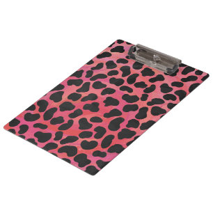 Dalmatiner Schwarz/Rot Klemmbrett