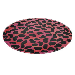 Dalmatiner Schwarz/Rot Schneidebrett