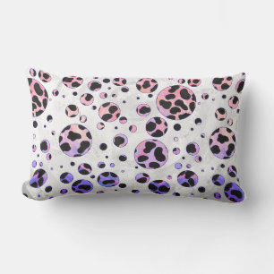 Dalmatiner Schwarz und Rosa Polka Dot drucken Lendenkissen