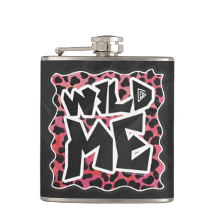 Dalmatiner Schwarz und Rot mit Wilden Mich Flachmann