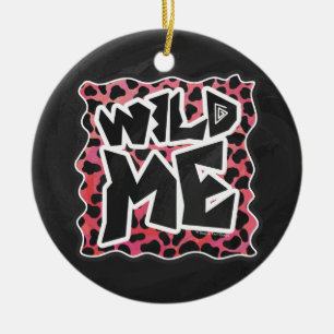 Dalmatiner Schwarz und Rot mit Wilden Mich Keramik Ornament