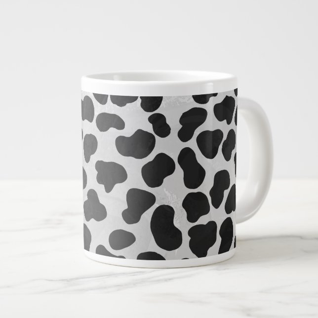 Dalmatiner Schwarz/Weiß Jumbo-Tasse (Vorderseite Rechts)
