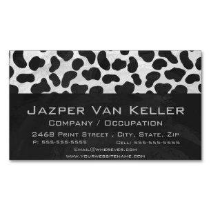 Dalmatiner Schwarz/Weiß Magnetische Visitenkarte