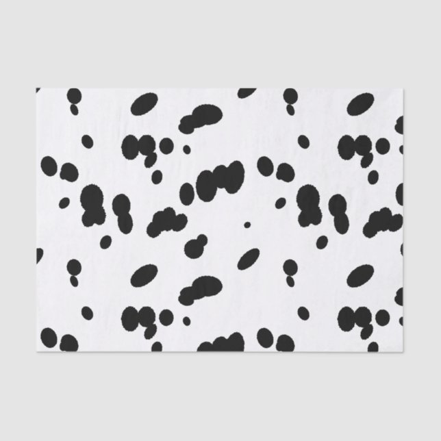 Dalmatiner Schwarz-Weiß-Spotty-Dog-Fur Seidenpapier (Vorderseite)