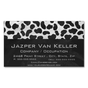 Dalmatiner-Schwarzweiss-Druck Magnetische Visitenkarte