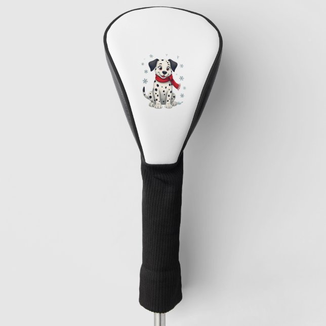 Dalmatiner Snowy Fun Hund Golf Headcover (Vorderseite)