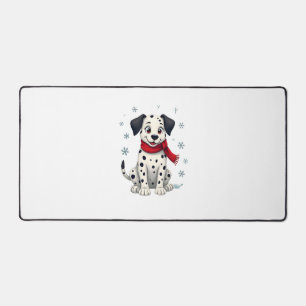 Dalmatiner Snowy Fun Hund Schreibtischunterlage