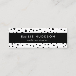 Dalmatiner-Spots, Dalmatiner-Punkte, Schwarz und W Mini Visitenkarte