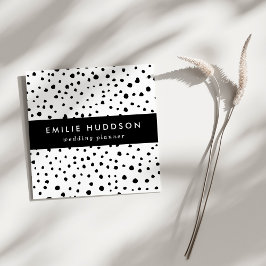 Dalmatiner-Spots, Dalmatiner-Punkte, Schwarz und W Quadratische Visitenkarte